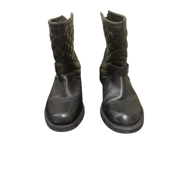 Matisse Homestead Black Leather Quilted Biker Moto Boots Womens 10 - Picture 2 of 8
